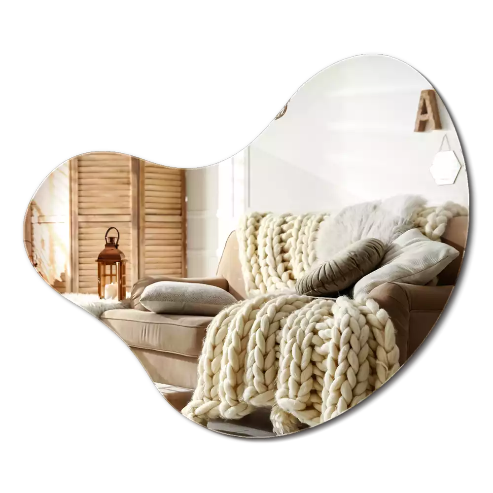 Organic mirror frameless hanging