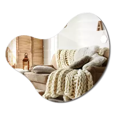 Organic mirror frameless hanging