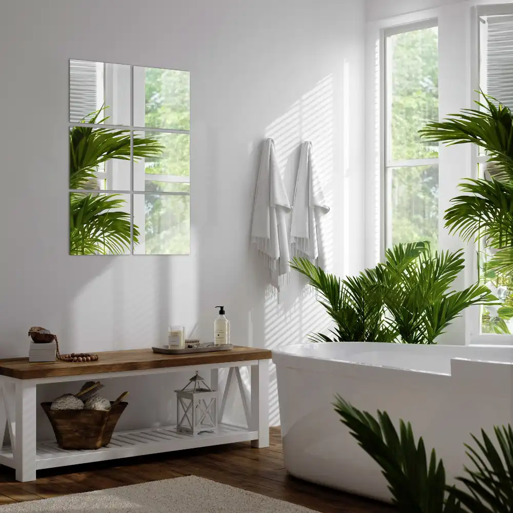 Mirror tiles for wall square decorative