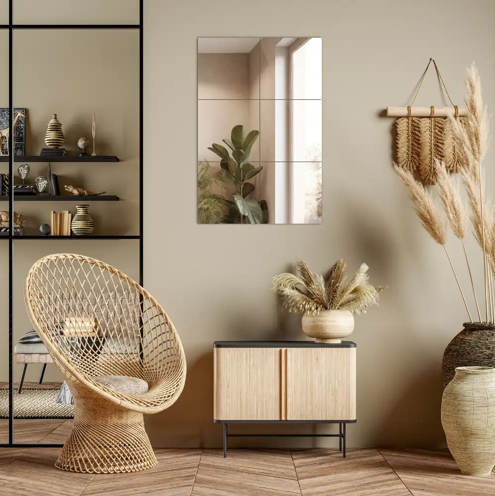 Mirror tiles for wall square decorative