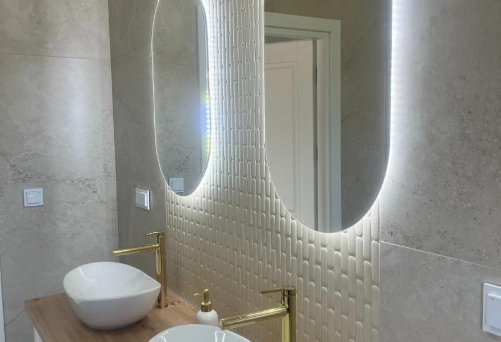 two mirrors in the bathroom